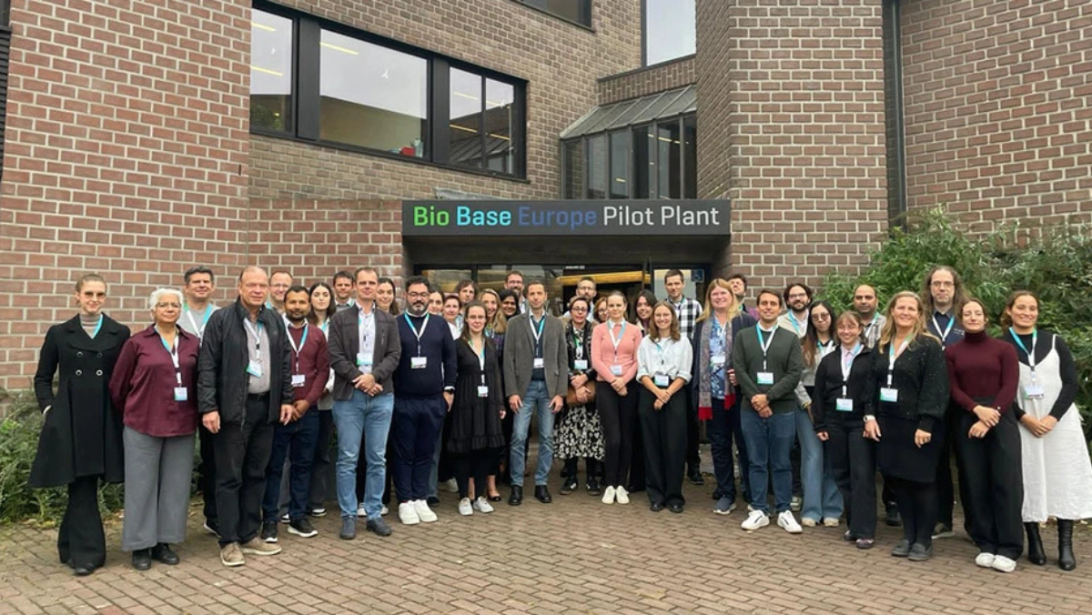 European research team at a pilot facility working on circular plastics and packaging innovation