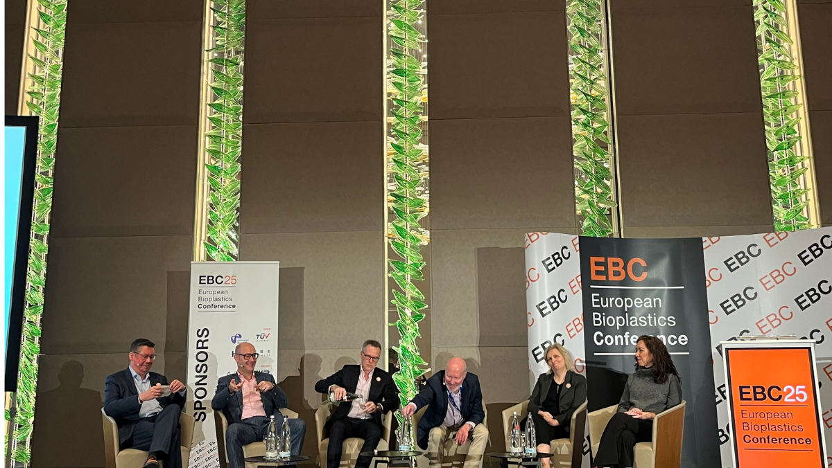 Industry leaders discussing bioplastics for medical use at European conference