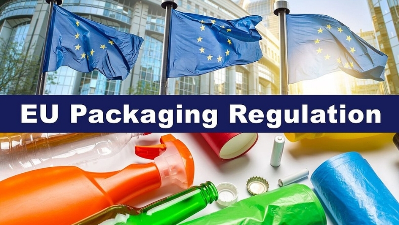 Plastic packaging waste illustrating EU packaging and recycling regulation