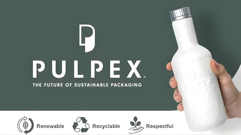 Pulpex paper bottle showcasing fiber-based sustainable packaging